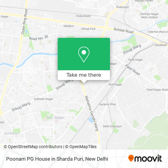 Poonam PG House in Sharda Puri map