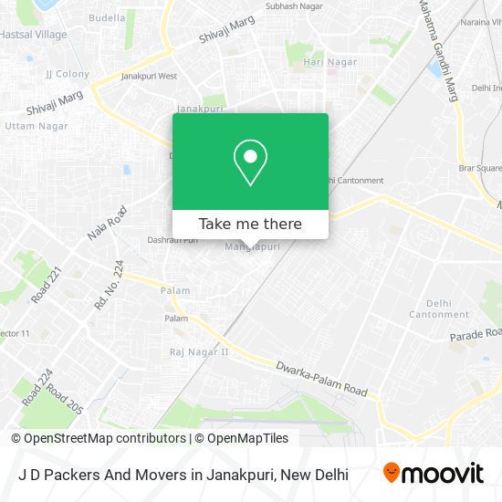 J D Packers And Movers in Janakpuri map