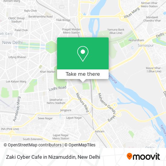 Zaki Cyber Cafe in Nizamuddin map