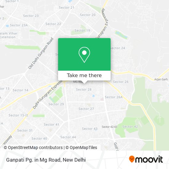 Ganpati Pg. in Mg Road map