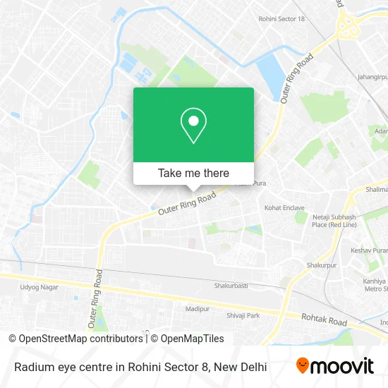 Radium eye centre in Rohini Sector 8 map