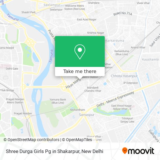 Shree Durga Girls Pg in Shakarpur map