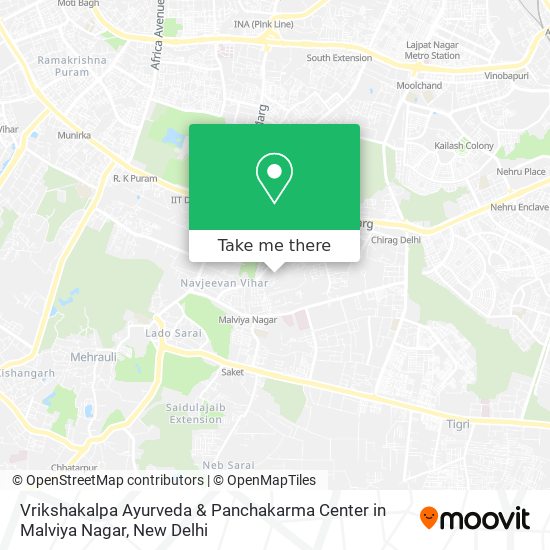 Vrikshakalpa Ayurveda & Panchakarma Center in Malviya Nagar map