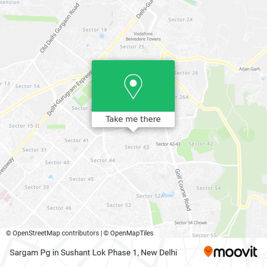 Sargam Pg in Sushant Lok Phase 1 map