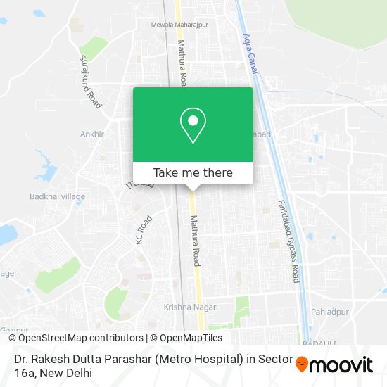 Dr. Rakesh Dutta Parashar (Metro Hospital) in Sector 16a map