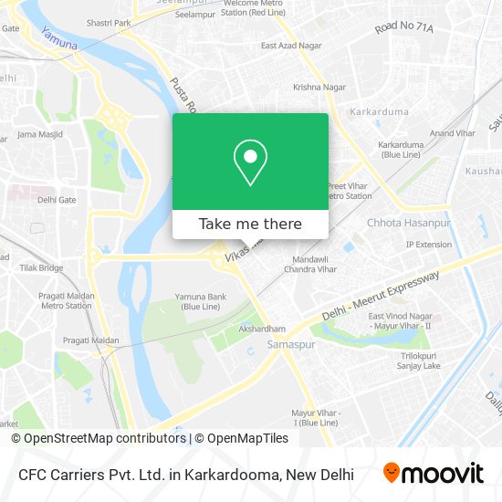 CFC Carriers Pvt. Ltd. in Karkardooma map