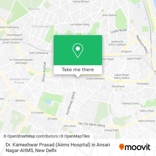 Dr. Kameshwar Prasad (Aiims Hospital) in Ansari Nagar-AIIMS map