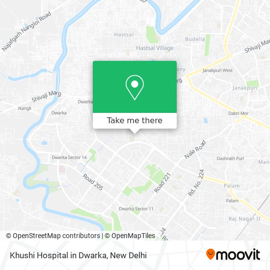 Khushi Hospital in Dwarka map