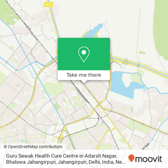 Guru Sewak Health Cure Centre in Adarsh Nagar, Bhalswa Jahangirpuri, Jahangirpuri, Delhi, India map
