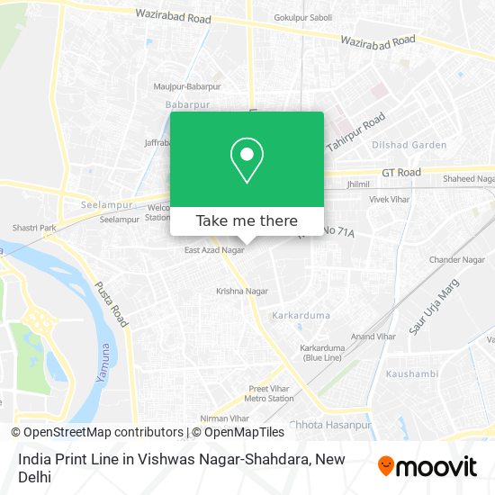 India Print Line in Vishwas Nagar-Shahdara map