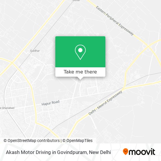 Akash Motor Driving in Govindpuram map