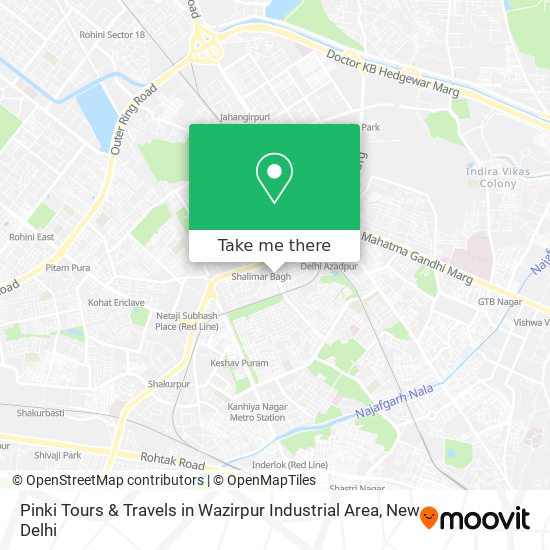 Pinki Tours & Travels in Wazirpur Industrial Area map