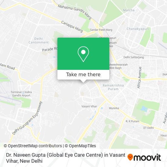 Dr. Naveen Gupta (Global Eye Care Centre) in Vasant Vihar map