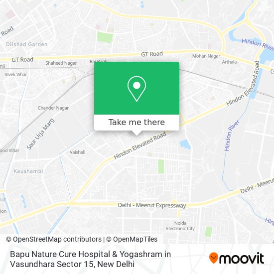 Bapu Nature Cure Hospital & Yogashram in Vasundhara Sector 15 map
