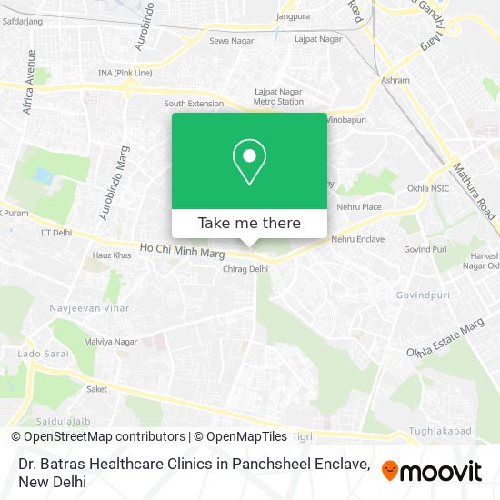 Dr. Batras Healthcare Clinics in Panchsheel Enclave map