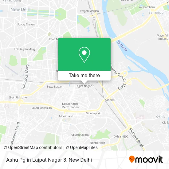 Ashu Pg in Lajpat Nagar 3 map