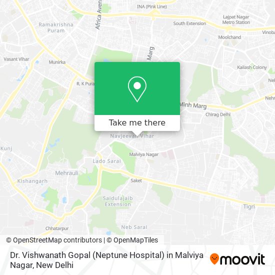 Dr. Vishwanath Gopal (Neptune Hospital) in Malviya Nagar map
