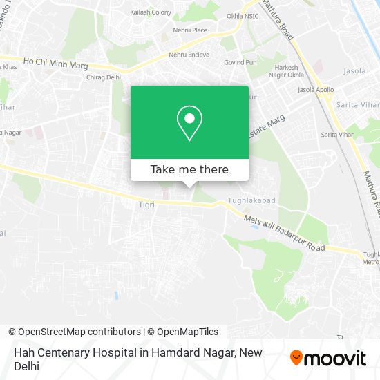 Hah Centenary Hospital in Hamdard Nagar map