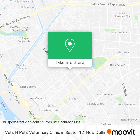 Vets N Pets Veterinary Clinic in Sector 12 map