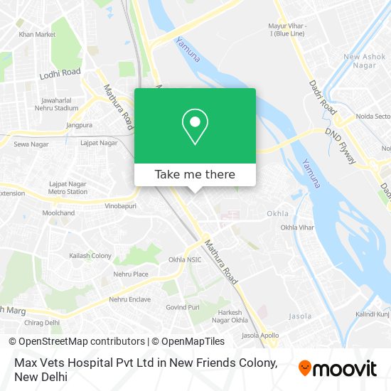 Max Vets Hospital Pvt Ltd in New Friends Colony map