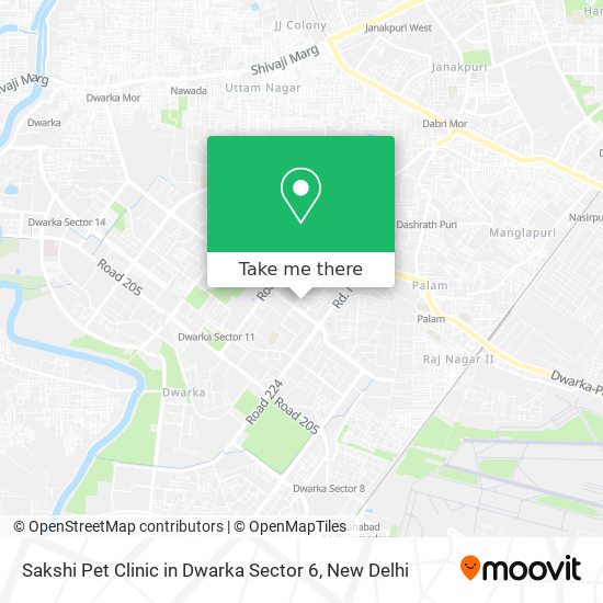 Sakshi Pet Clinic in Dwarka Sector 6 map