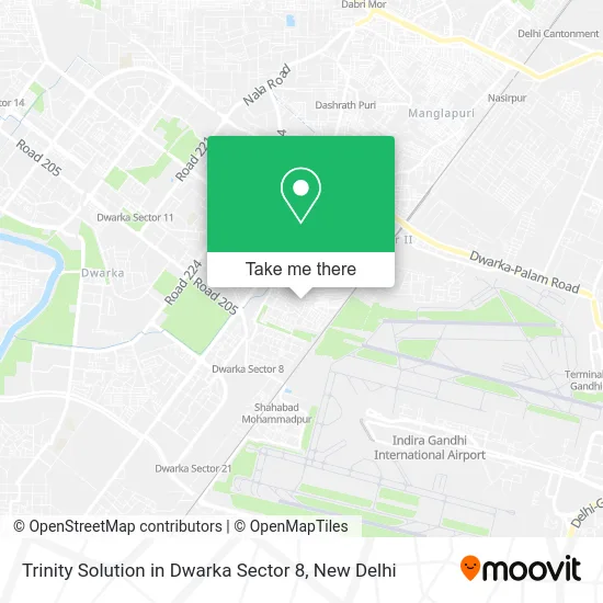 Trinity Solution in Dwarka Sector 8 map