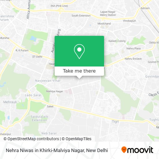 Nehra Niwas in Khirki-Malviya Nagar map