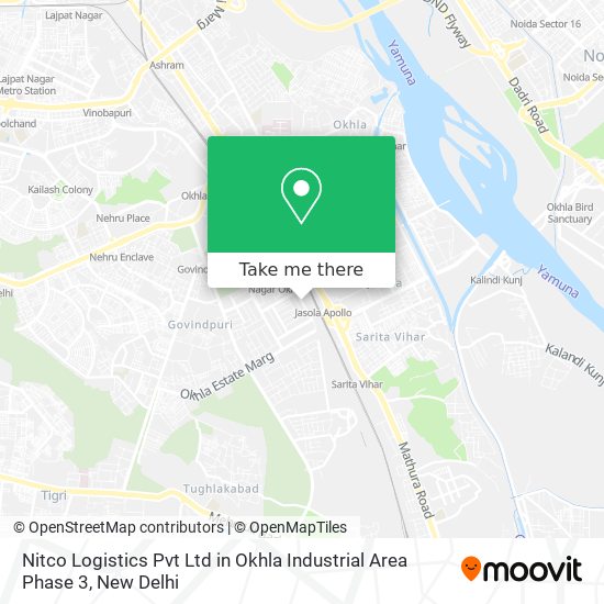 Nitco Logistics Pvt Ltd in Okhla Industrial Area Phase 3 map