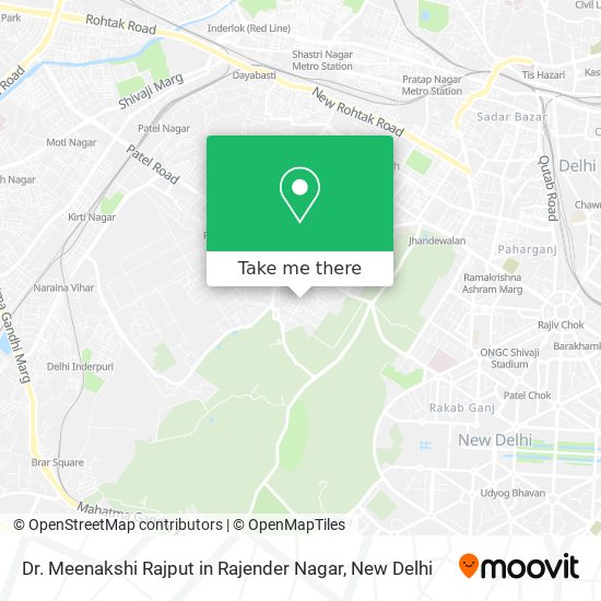 Dr. Meenakshi Rajput in Rajender Nagar map