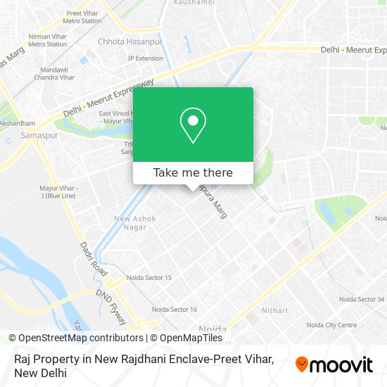 Raj Property in New Rajdhani Enclave-Preet Vihar map