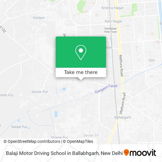 Balaji Motor Driving School in Ballabhgarh map