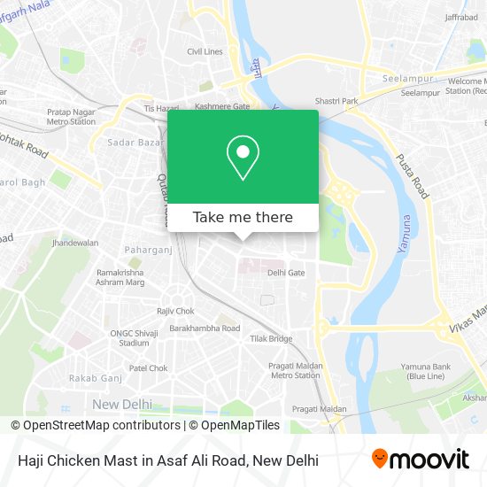 Haji Chicken Mast in Asaf Ali Road map