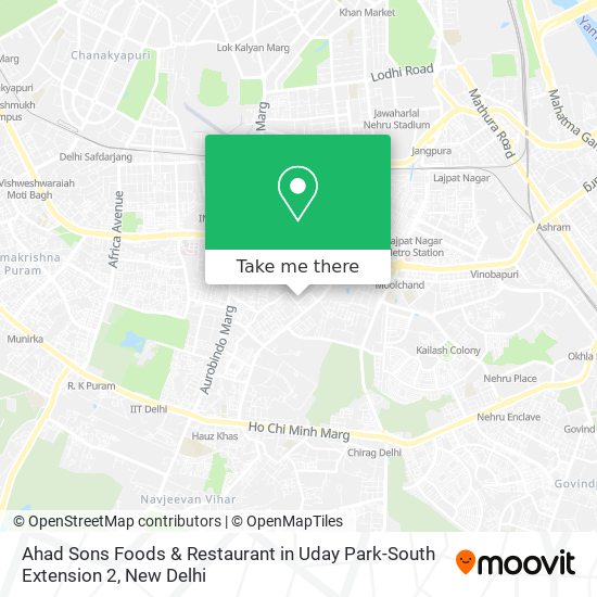 Ahad Sons Foods & Restaurant in Uday Park-South Extension 2 map