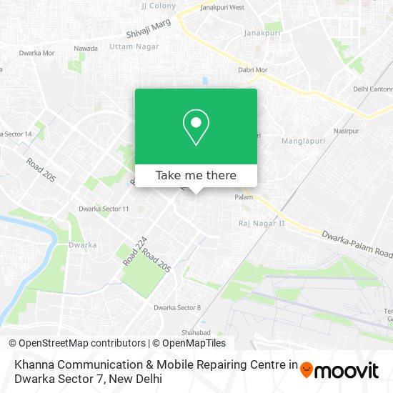 Khanna Communication & Mobile Repairing Centre in Dwarka Sector 7 map