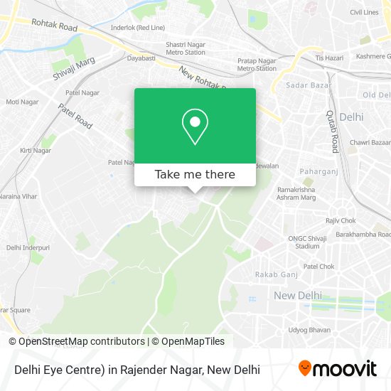 Delhi Eye Centre) in Rajender Nagar map