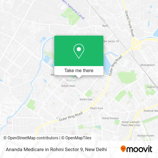 Ananda Medicare in Rohini Sector 9 map