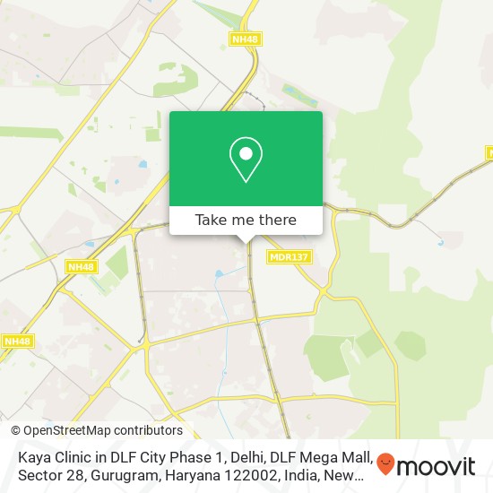 Kaya Clinic in DLF City Phase 1, Delhi, DLF Mega Mall, Sector 28, Gurugram, Haryana 122002, India map