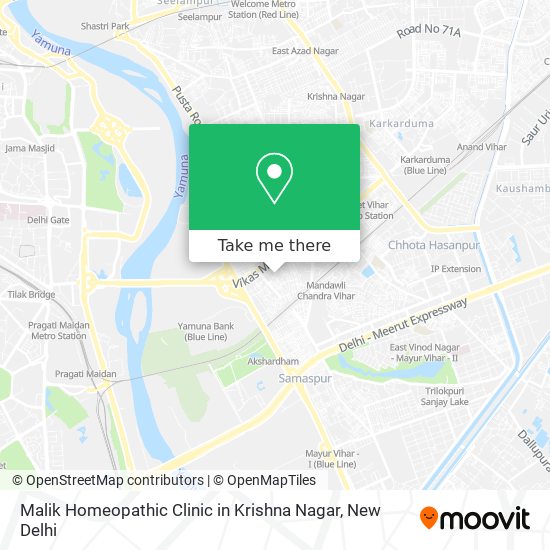 Malik Homeopathic Clinic in Krishna Nagar map