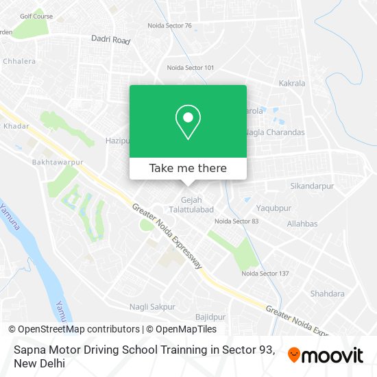 Sapna Motor Driving School Trainning in Sector 93 map