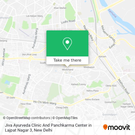 Jiva Ayurveda Clinic And Panchkarma Center in Lajpat Nagar 3 map