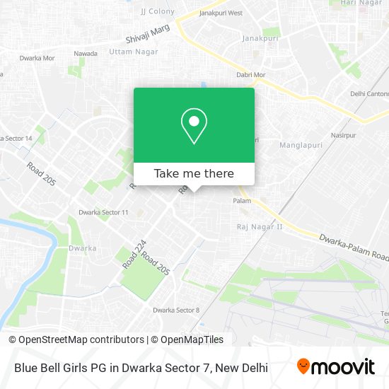 Blue Bell Girls PG in Dwarka Sector 7 map