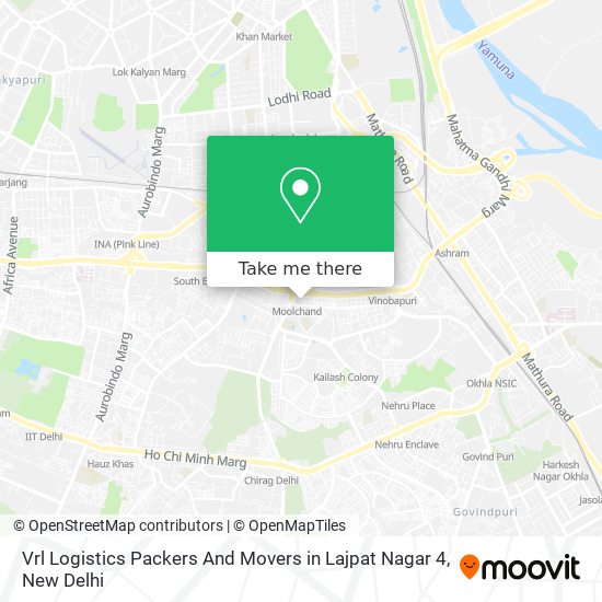 Vrl Logistics Packers And Movers in Lajpat Nagar 4 map