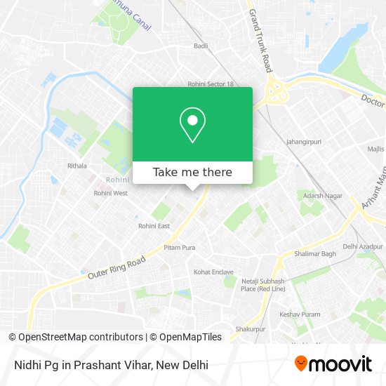 Nidhi Pg in Prashant Vihar map