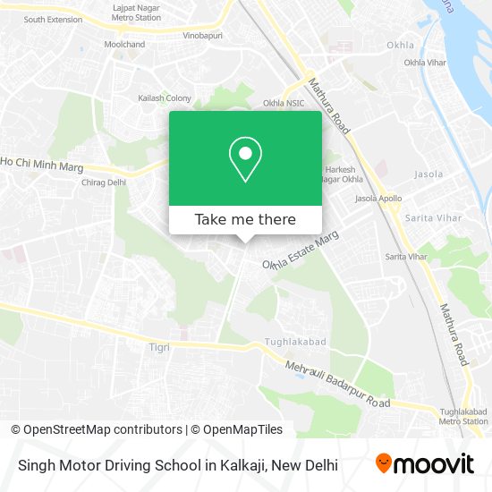Singh Motor Driving School in Kalkaji map
