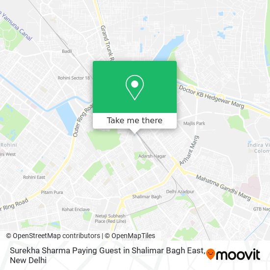 Surekha Sharma Paying Guest in Shalimar Bagh East map
