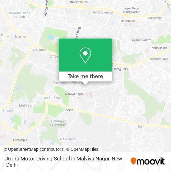 Arora Motor Driving School in Malviya Nagar map