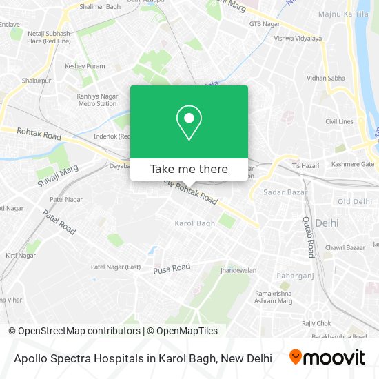 Apollo Spectra Hospitals in Karol Bagh map
