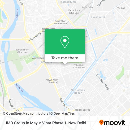 JMD Group in Mayur Vihar Phase 1 map