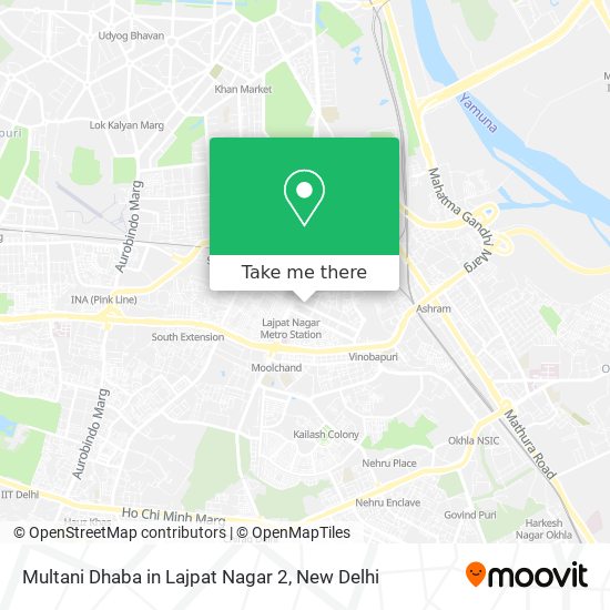 Multani Dhaba in Lajpat Nagar 2 map