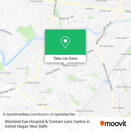 Westend Eye Hospital & Contact Lens Centre in Ashok Nagar map